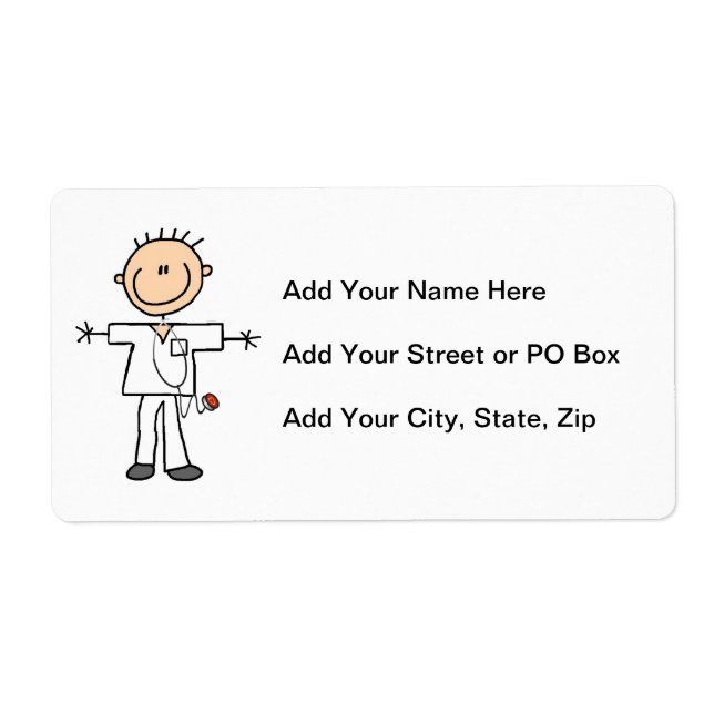 Etiqueta Male Stick Figura T-shirts e presentes (Frente)