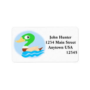 Etiqueta Mallard Duck Estilizado