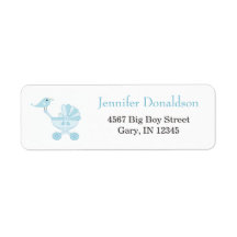 Mama Bird Baby Carruagem Blue Return Address Labs