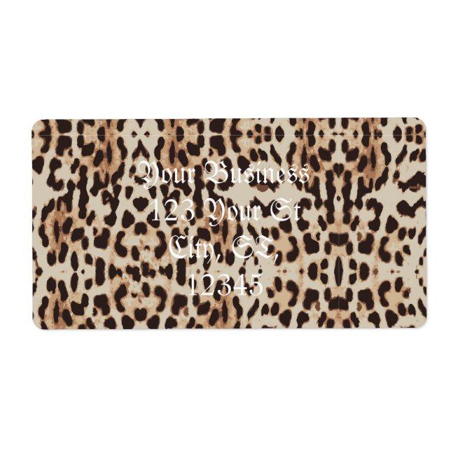 Etiqueta Manchas-leopardo Padrão Thunder_Cove (Frente)