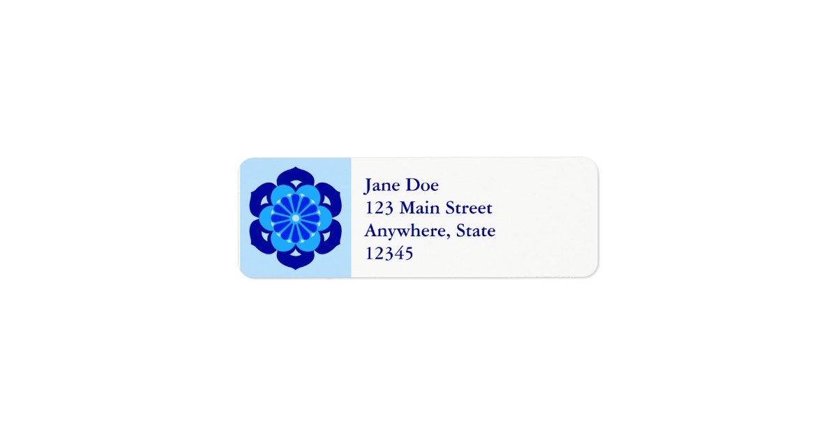 Etiqueta Mandala Da Flor De Lotus Indigo E Luz Azul Zazzle Com Br