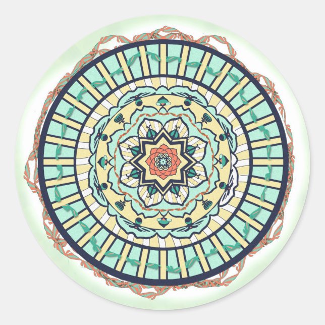 Etiqueta Mandala de Faixa Azul (Frente)