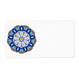 Etiqueta Mandala Padrão 01