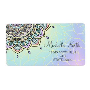 Etiqueta Mandala Pastel ID359 do fulgor