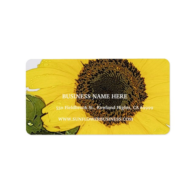 Etiqueta Manhã de girassol (Frente)