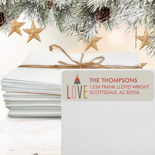 Etiqueta Manhã Simples de Boho de Natal (Criador carregado)