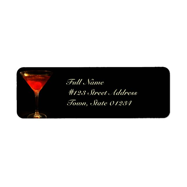 Etiqueta Manhattan Cocktail Mailing Labels (Frente)