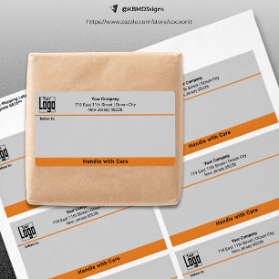Etiqueta Manipular com cuidado Logotipo Personalizado Entre
