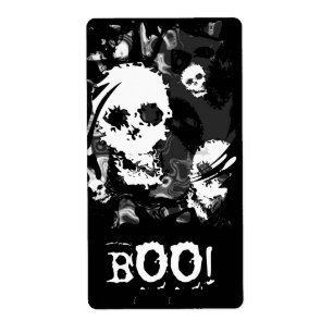 Etiqueta &Manípulo da espiral 'BOO!' do Skull Specters eti