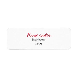Etiqueta Manteiga de corpo rosa adicione seu nome de texto