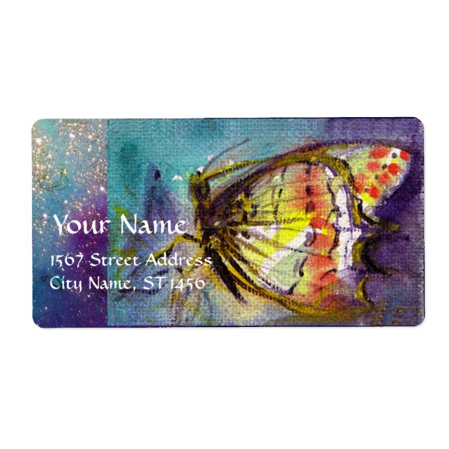 ETIQUETA MANTEIGA MÁGICA EM ESPUTES AZUIS DOURADOS (Frente)