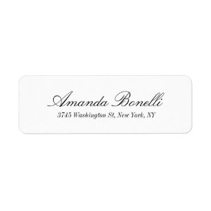 Etiqueta Manuscrito criativo - Branco moderno elegante
