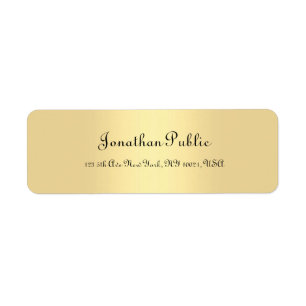 Etiqueta Manuscrito Script Dourado, Modelo minimalista mode