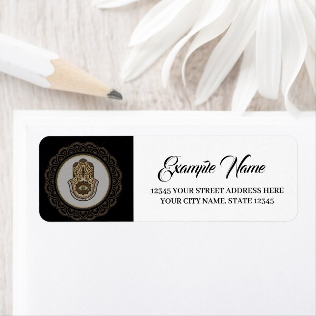 Etiqueta Mão de hamsa legante (Insitu)