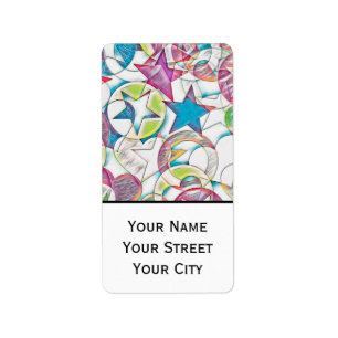 Etiqueta Mão Desenhada Por EDDArt - Estrelas E Corações 1