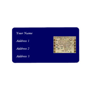 Etiqueta Mapa de África dos 1660's do vintage por Willem