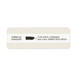 Etiqueta Mapa de Puerto Rico: Design personalizado