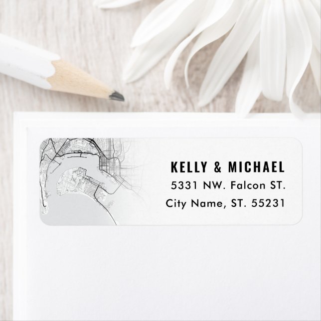 Etiqueta Mapa de San Diego Pensado | Retorno (Insitu)