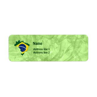 Etiqueta mapa do Brasil