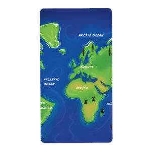 Etiqueta Mapa Mundial