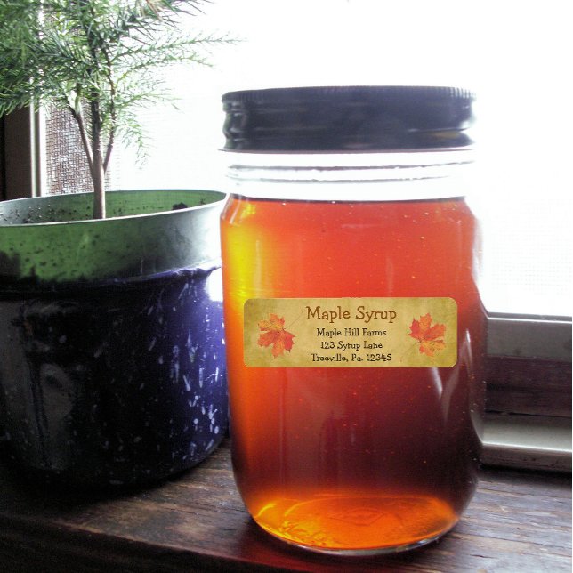 Etiqueta Maple Deixa o Maple Syrup Label Pequeno (Criador carregado)