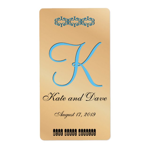 Etiqueta Maple Monograma Tan Brown (Frente)