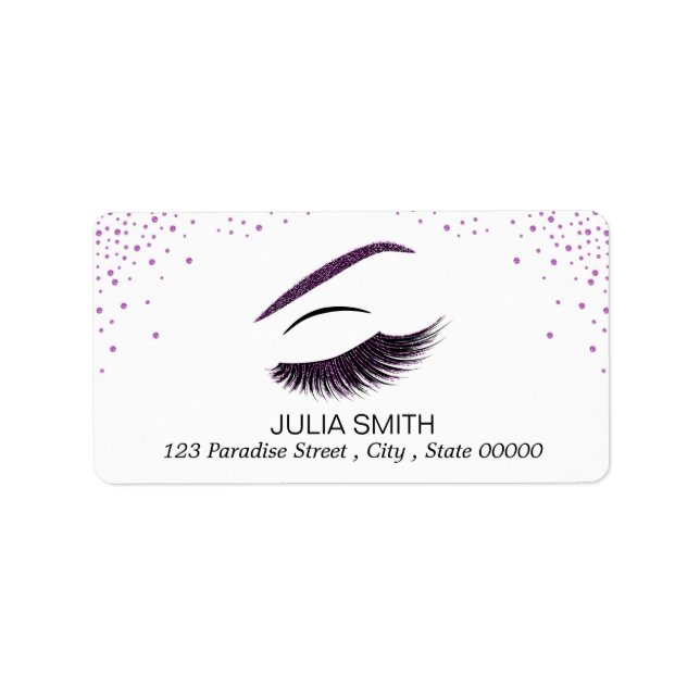 Etiqueta Maquiagem com efeito de brilho (Frente)