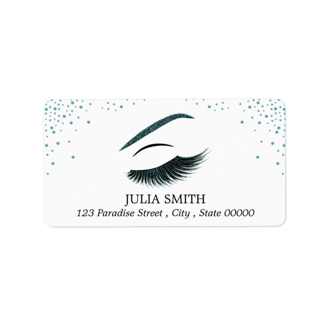 Etiqueta Maquiagem com efeito de brilho (Frente)