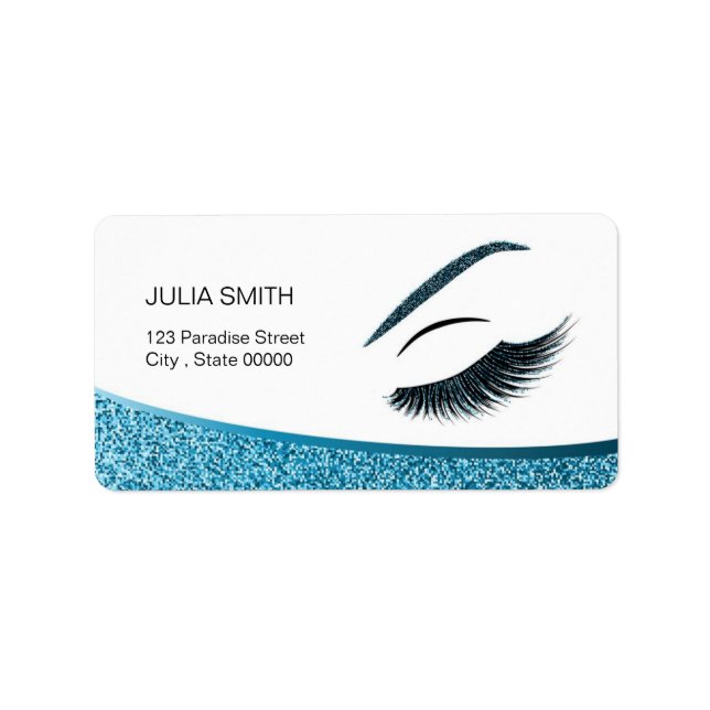 Etiqueta Maquiagem com efeito de brilho (Frente)