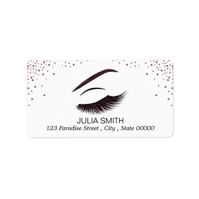 Etiqueta Maquiagem com efeito de brilho (Frente)