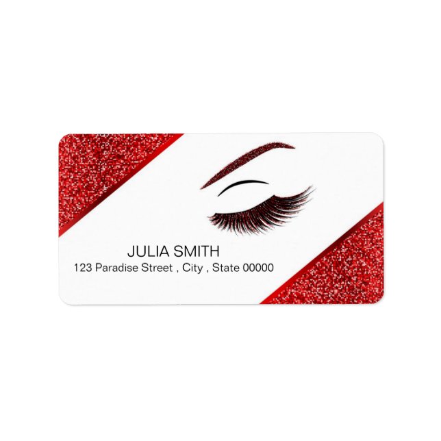 Etiqueta Maquiagem com efeito de brilho (Frente)