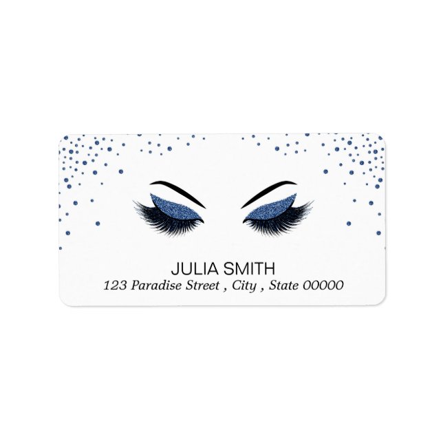 Etiqueta Maquiagem com efeito de brilho (Frente)