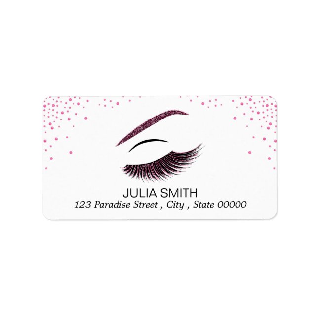 Etiqueta Maquiagem com efeito de brilho (Frente)