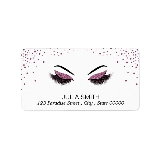 Etiqueta Maquiagem com efeito de brilho (Frente)