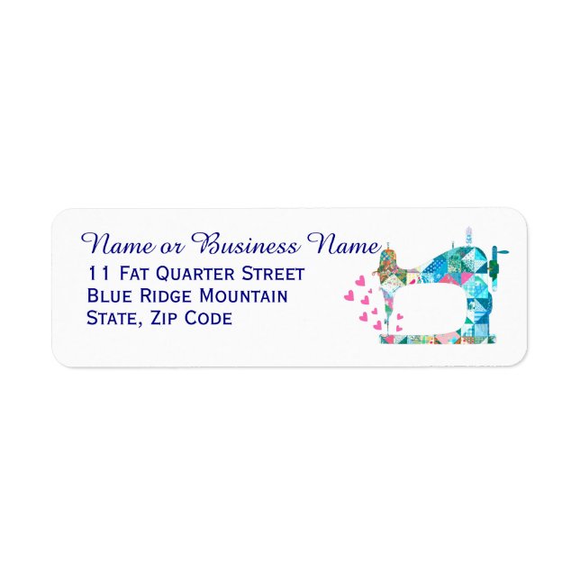 Etiqueta Máquina De Costura De Colheita (Frente)