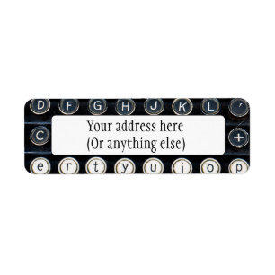 Etiqueta Máquina de escrever antiga