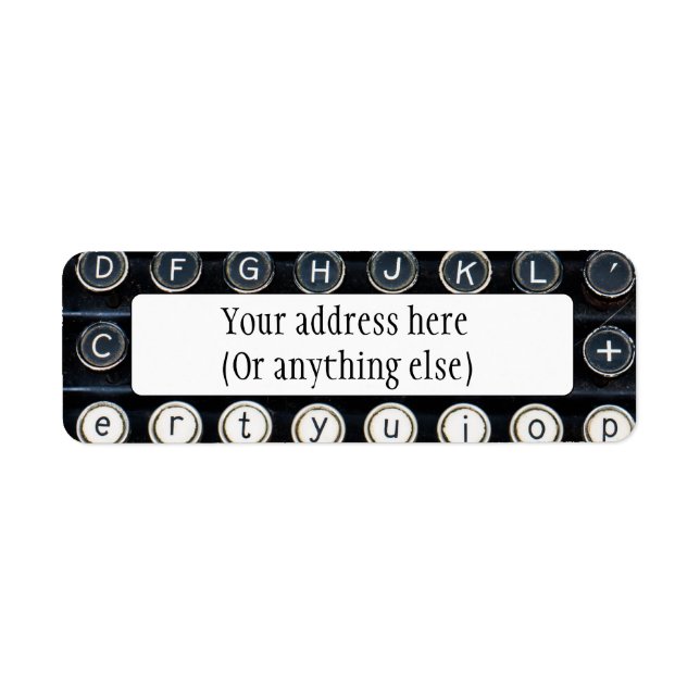 Etiqueta Máquina de escrever antiga (Frente)