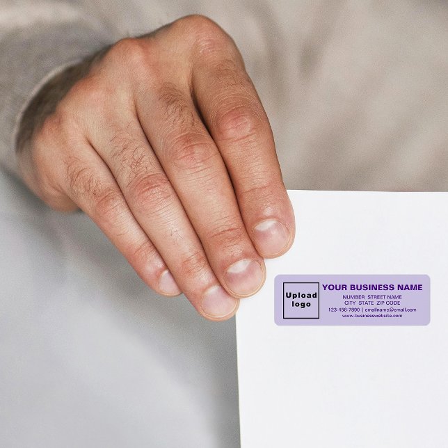 Etiqueta Marca Comercial em Endereço de Devolução Roxo Mono (Monochrome purple return address label with your business brand)