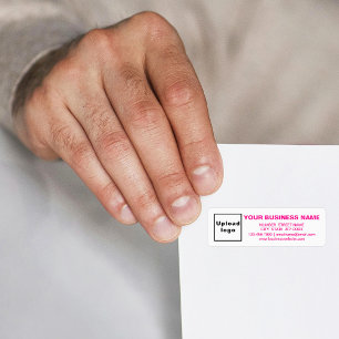Etiqueta Marca Comercial em Texto Rosa no Endereço de Remet