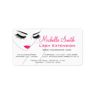 Etiqueta Marca da empresa Hair e Beauty Lash Extension