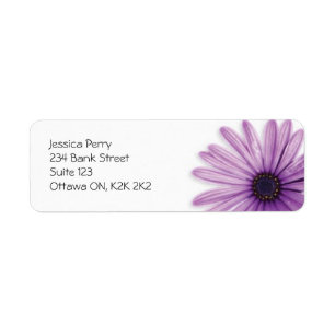 Etiqueta Marca da flor - roxo