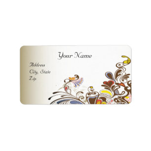 Etiqueta Mardi Gras Brown Weding Avery Label