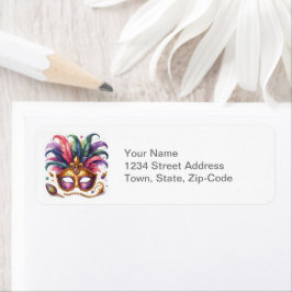 Etiqueta Mardi Gras Mascarada