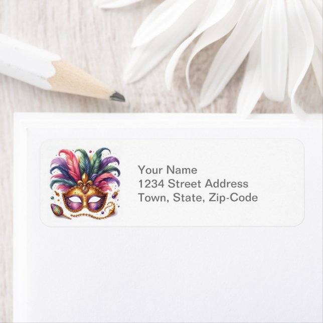 Etiqueta Mardi Gras Mascarada (Insitu)