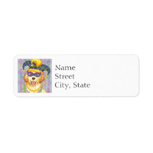 Etiqueta Mardi Gras - Ouro Retriever