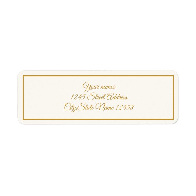 Etiqueta Marfim Elegante e    dlabel (Frente)