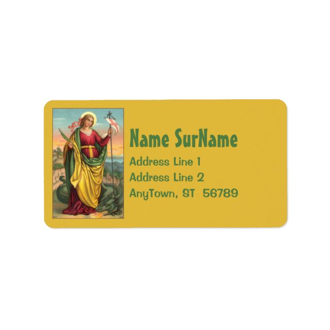 Etiqueta Margaret com o Dragão e a faixa de ressurreição (Frente)