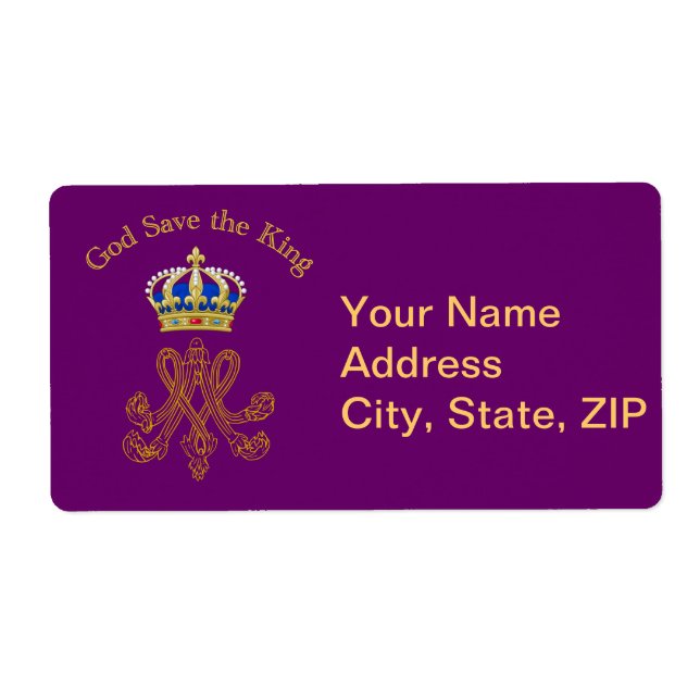 Etiqueta Marie Antoinette Monograma (Frente)