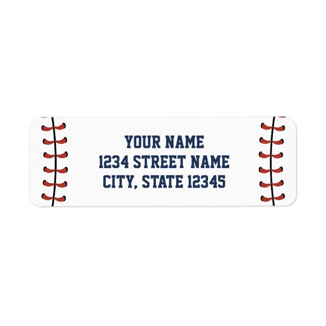 Etiqueta Marinho americana e Beisebol Vermelho Aniversário/ (Frente)