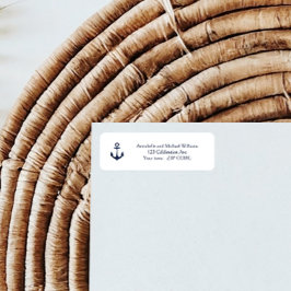 Etiqueta Marinho Anchor Iate Náutico Iate Costeiro Endereço